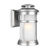 AUSSENWANDLEUCHTE - Edelstahlfarben, Konventionell, Glas (19,1/22,6/32,9cm) - Elstead Lighting