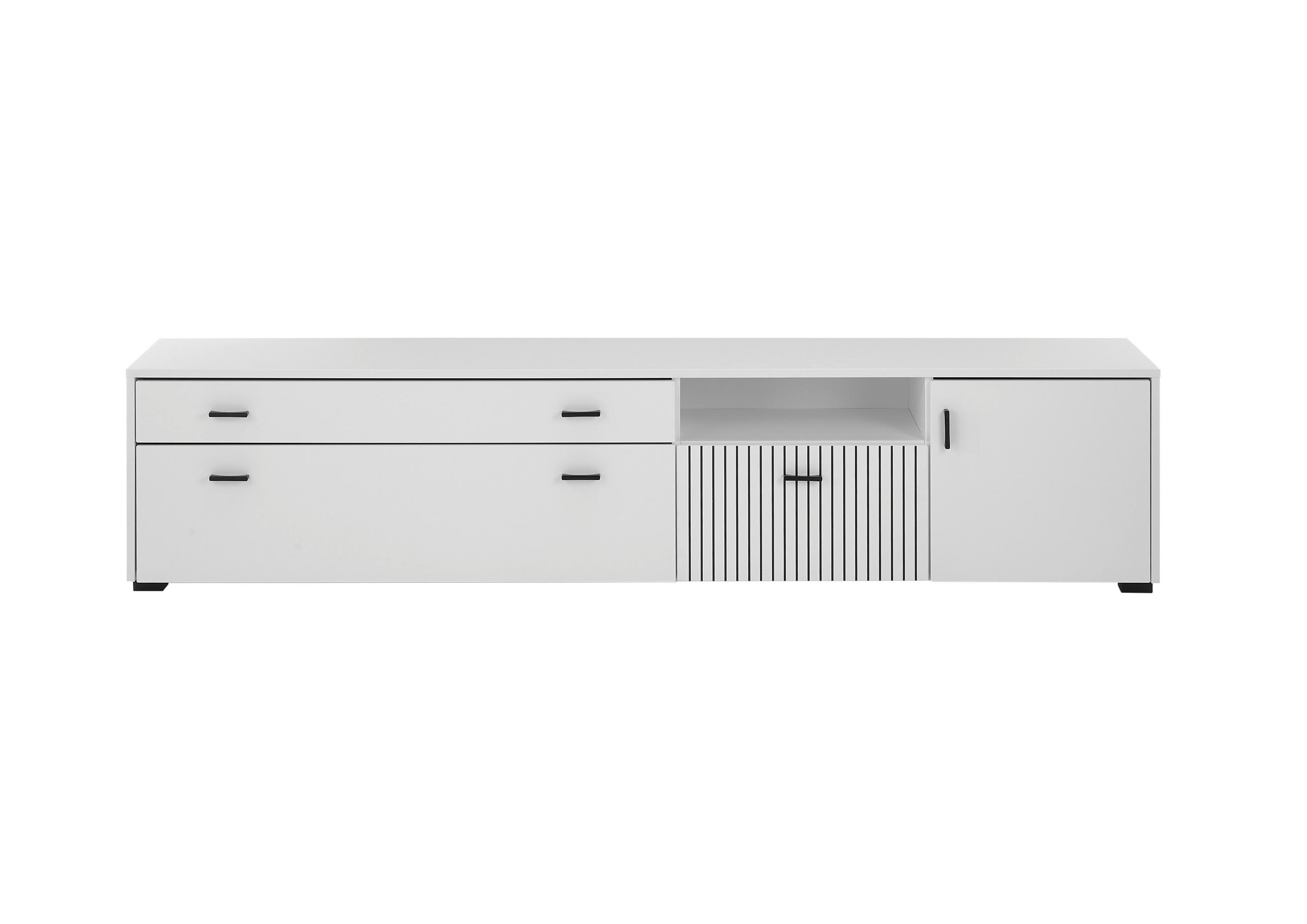 LOWBOARD  in 200/44/42 cm  - Schwarz/Weiß, Design, Holzwerkstoff/Kunststoff (200/44/42cm) - MID.YOU