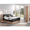 BOXSPRINGBETT 200/200 cm  in Schwarz, Eichefarben  - Eichefarben/Schwarz, MODERN, Holz/Kunststoff (200/200cm) - MID.YOU