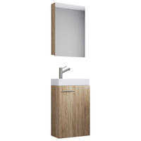 Baie De Serviciu 41 cm - stejar Sonoma/alb, Konventionell, ceramică/material pe bază de lemn (41cm) - MID.YOU