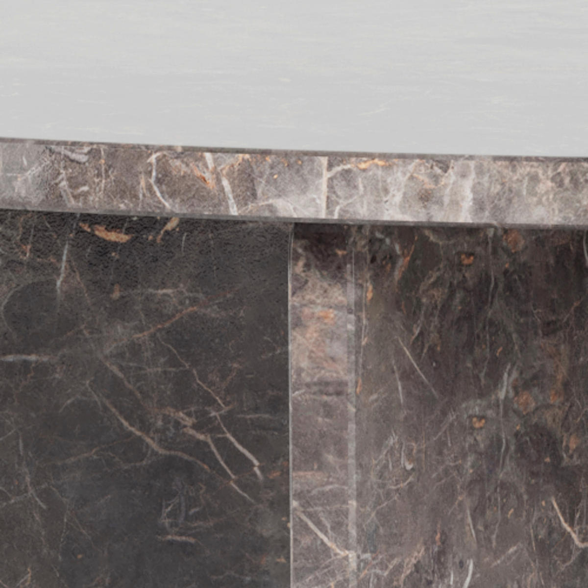 SOFFBORD i sten 90/90/42 cm  - mörkgrå/brun, Design, sten (90/90/42cm) - MID.YOU