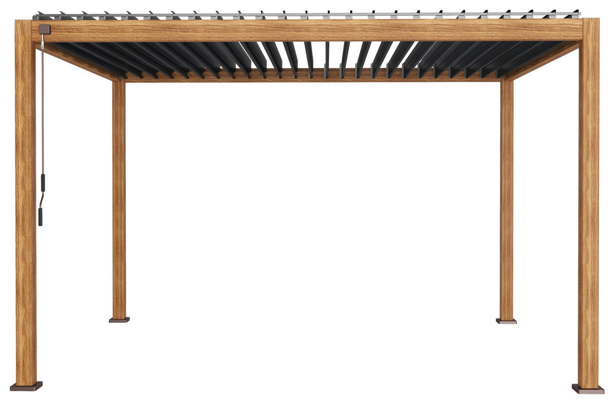 PERGOLA velikost: 400/250/300 cm - hnedá/antracitová, Modern, kov (400/250/300cm) - Gardenson