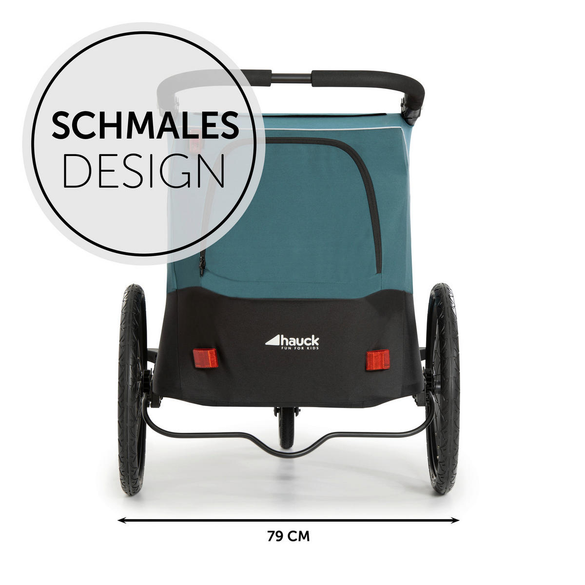 FAHRRADANHÄNGER   Dryk Duo  - Türkis, Basics, Kunststoff/Textil (79/99/118cm) - Hauck