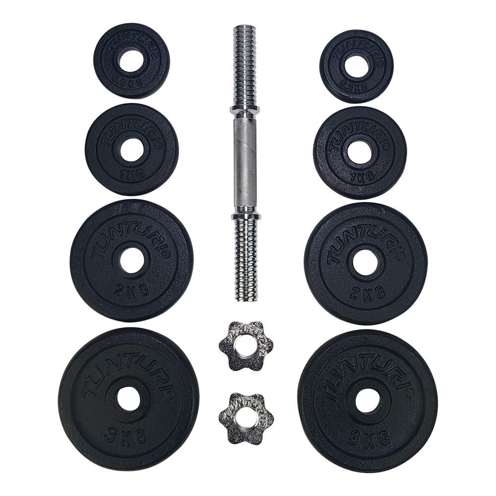 HANTELSET  - Schwarz, KONVENTIONELL, Metall (35/17,4/17,4cm)