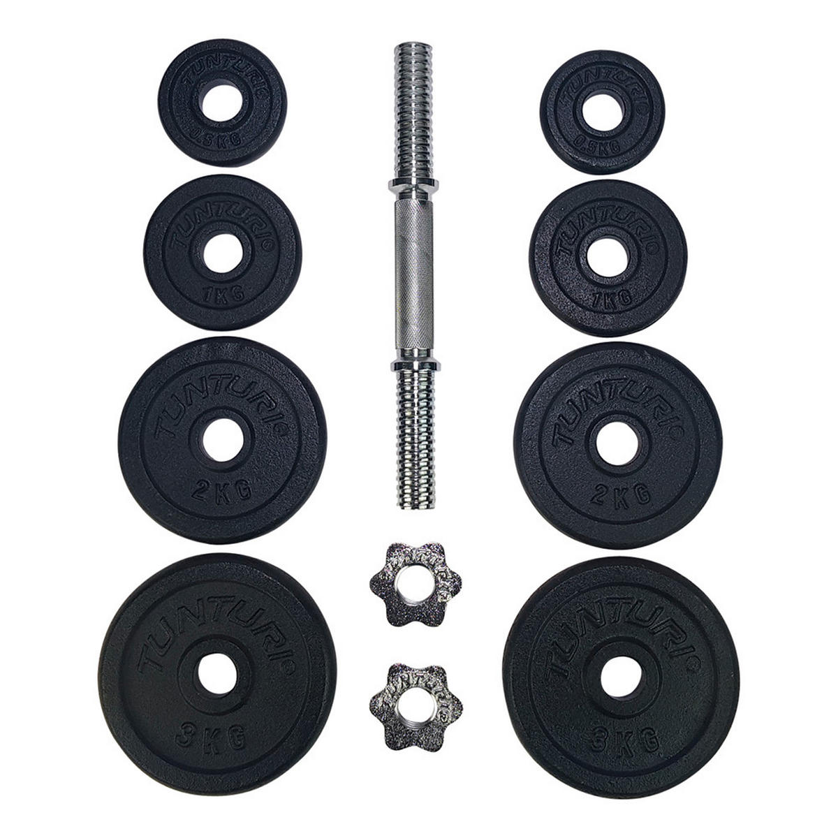 HANTELSET  - Schwarz, KONVENTIONELL, Metall (35/17,4/17,4cm)