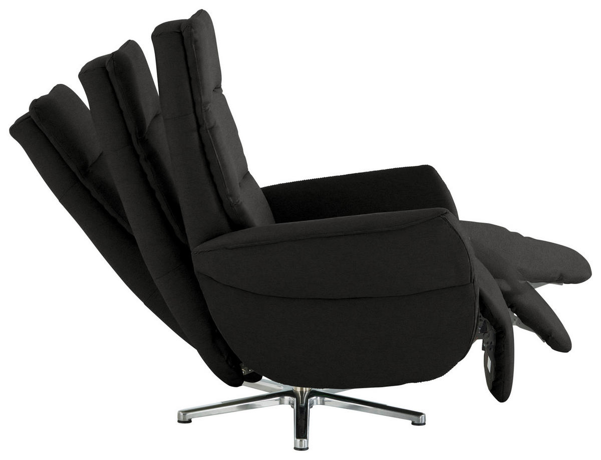 RELAXSESSEL Textil Anthrazit  - Chromfarben/Anthrazit, Design, Textil/Metall (78/113/83cm) - Beldomo Speed