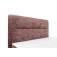 BOXSPRINGBETT 140/200 cm  in Weinrot  - Weinrot/Schwarz, Design, Textil/Metall (140/200cm) - Esposa