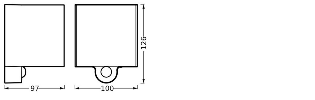 LED-AUßENLEUCHTE 10/9,7/12,6 cm   - Dunkelgrau, Basics, Glas/Kunststoff (10/9,7/12,6cm) - Osram