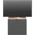 TV-ELEMENT Graphitfarben, Eiche Artisan  60/62/44 cm  - Schwarz/Graphitfarben, MODERN, Holzwerkstoff/Metall (60/62/44cm) - Hom`in