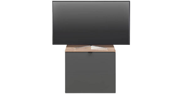 TV-ELEMENT Graphitfarben, Eiche Artisan  60/62/44 cm  - Schwarz/Graphitfarben, MODERN, Holzwerkstoff/Metall (60/62/44cm) - Hom`in