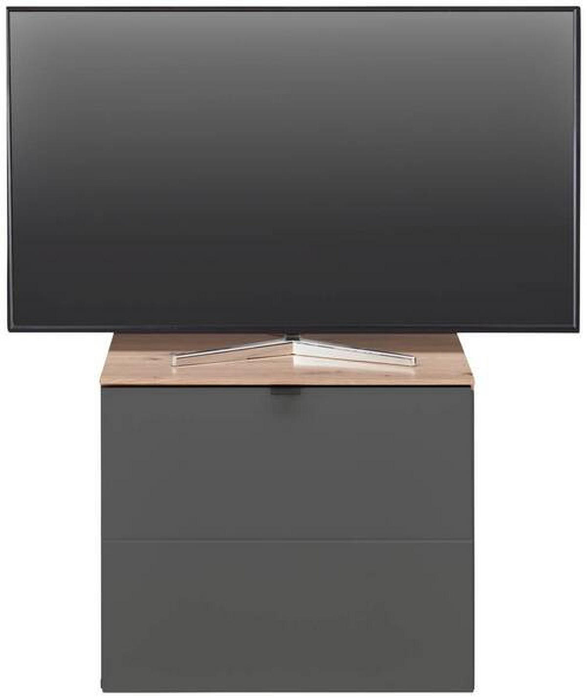 TV-ELEM 60/62/44 cm  - grafitszürke/fekete, Modern, faalapú anyag/fém (60/62/44cm) - Hom`in