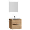 BADEZIMMER  in 61 cm  - Eichefarben/Schwarz, MODERN, Holzwerkstoff/Stein (61cm) - Nobilia