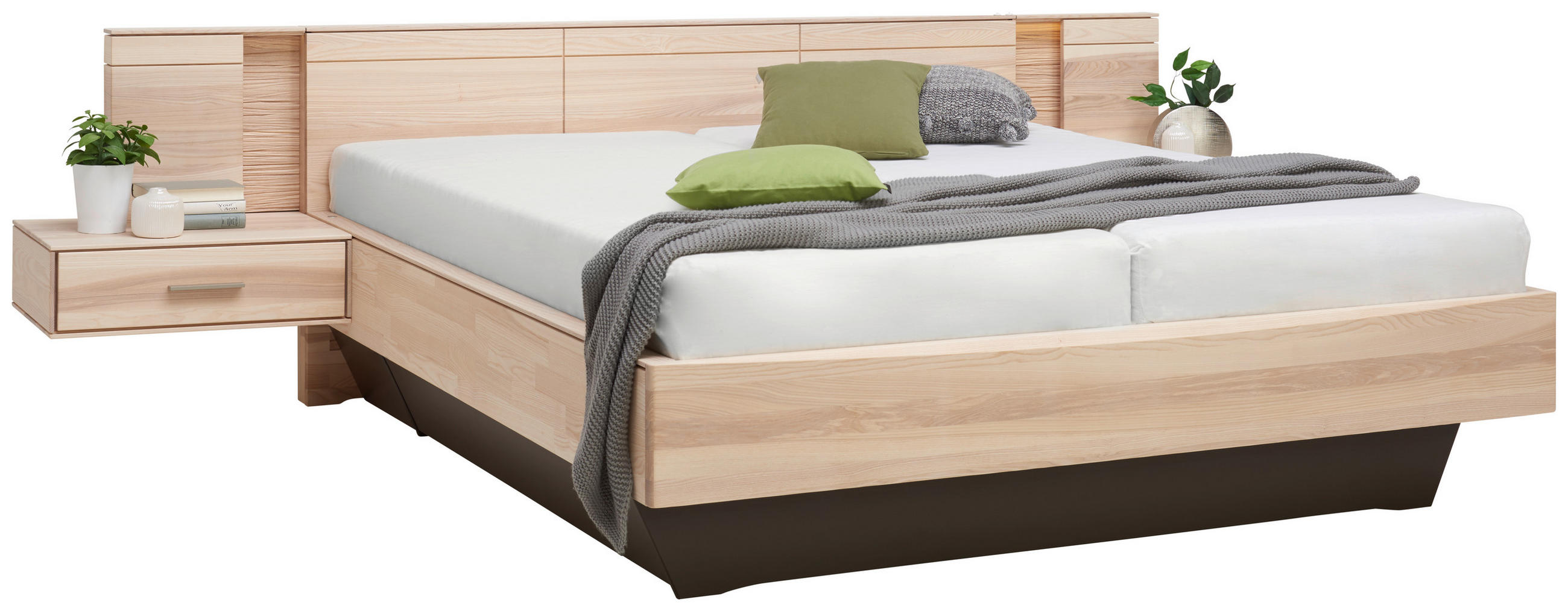 BETTANLAGE 180/200 cm  in Eschefarben  - Eschefarben, Natur, Holz (180/200cm) - Valdera