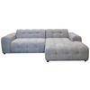 ECKSOFA RUNO Grau Bouclé  - Schwarz/Grau, Design, Kunststoff/Textil (270/175cm) - MID.YOU