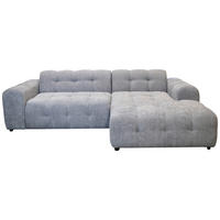ECKSOFA RUNO Grau Bouclé  - Schwarz/Grau, Design, Kunststoff/Textil (270/175cm) - MID.YOU