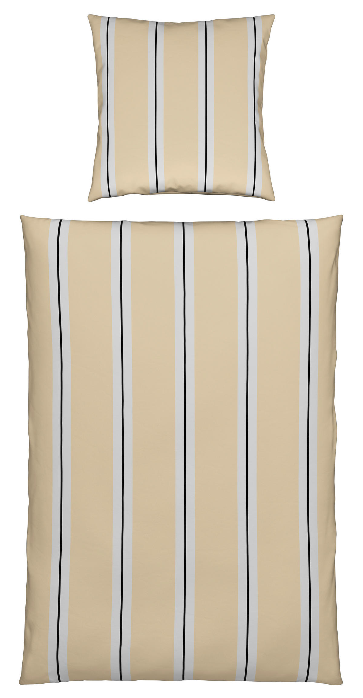 BETTWÄSCHE Stripes Renforcé 135/200 cm  - Beige, KONVENTIONELL, Textil (135/200cm) - Novel