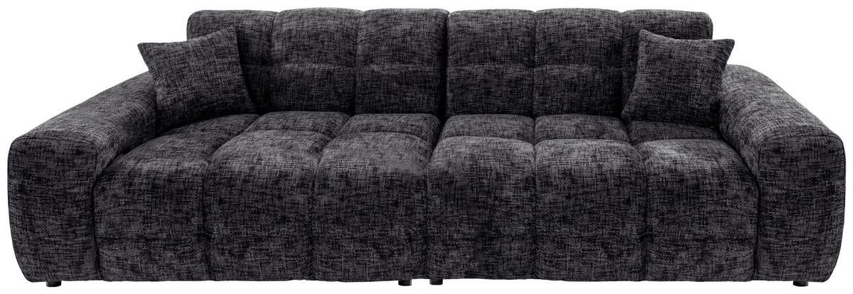 VIERSITZER-SOFA in Struktur Schwarz  - Schwarz, Modern, Kunststoff/Textil (300/87/120cm) - Livetastic