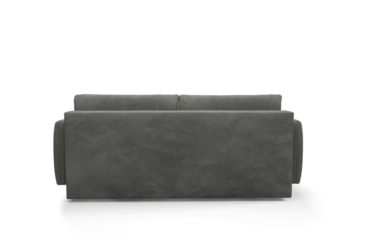 SCHLAFSOFA INGRID  mit Plüsch Grau  - Creme/Schwarz, Design, Textil/Metall (230/100/103cm) - Livetastic