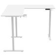 ECKSCHREIBTISCH höhenverstellbar  - Weiß, KONVENTIONELL, Holzwerkstoff/Kunststoff (160/160/72-117cm) - Carryhome