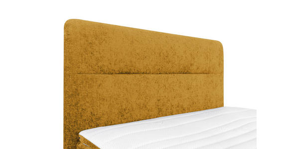 BOXSPRINGBETT 140/200 cm  in Currygelb  - Currygelb/Schwarz, Design, Textil/Metall (140/200cm) - Esposa