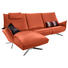WOHNLANDSCHAFT in Leder Orange - Edelstahlfarben/Orange, Design, Leder/Metall (169/278cm) - Koinor WOHNLANDSCHAFT in Leder Orange - Edelstahlfarben/Orange, Design, Leder/Metall (169/278cm) - Koinor