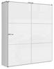 SCHWEBETÜRENSCHRANK 2-türig Weiß, Weiß Hochglanz  - Weiß Hochglanz/Weiß, Design, Holzwerkstoff/Metall (170,3/209,7/61,2cm) - Carryhome