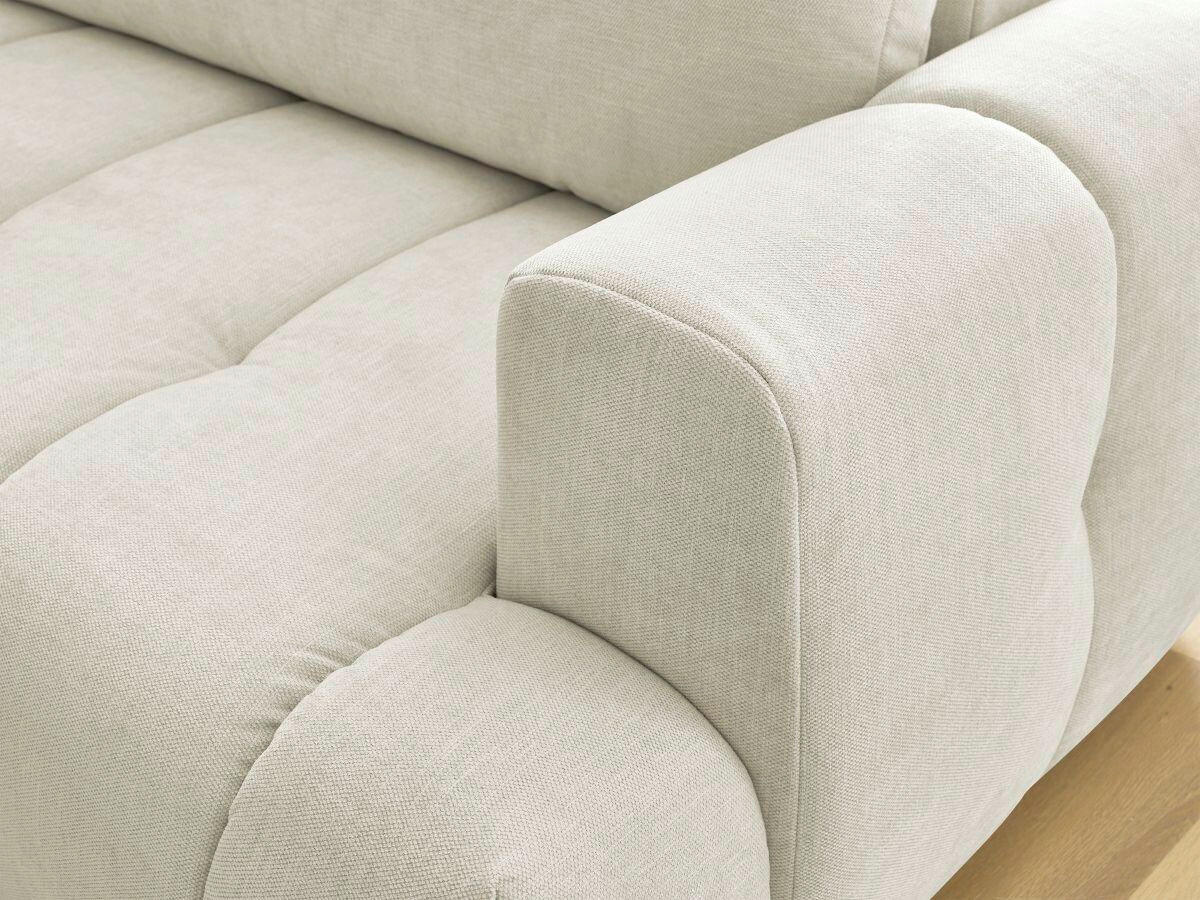 ECKSCHLAFSOFA FUJI Leinenoptik Beige  inkl.  - Beige/Schwarz, MODERN, Kunststoff/Textil (204/282cm)