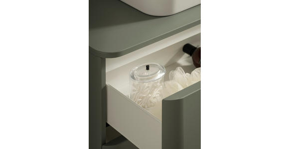 WASCHTISCHKOMBI 101 cm  - Schilfgrün/Weiß, KONVENTIONELL, Keramik/Holzwerkstoff (101cm) - Xora