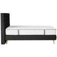 BOXSPRINGBETT 160/200 cm  in Dunkelgrau  - Dunkelgrau, Design, Holz/Textil (160/200cm) - Carryhome