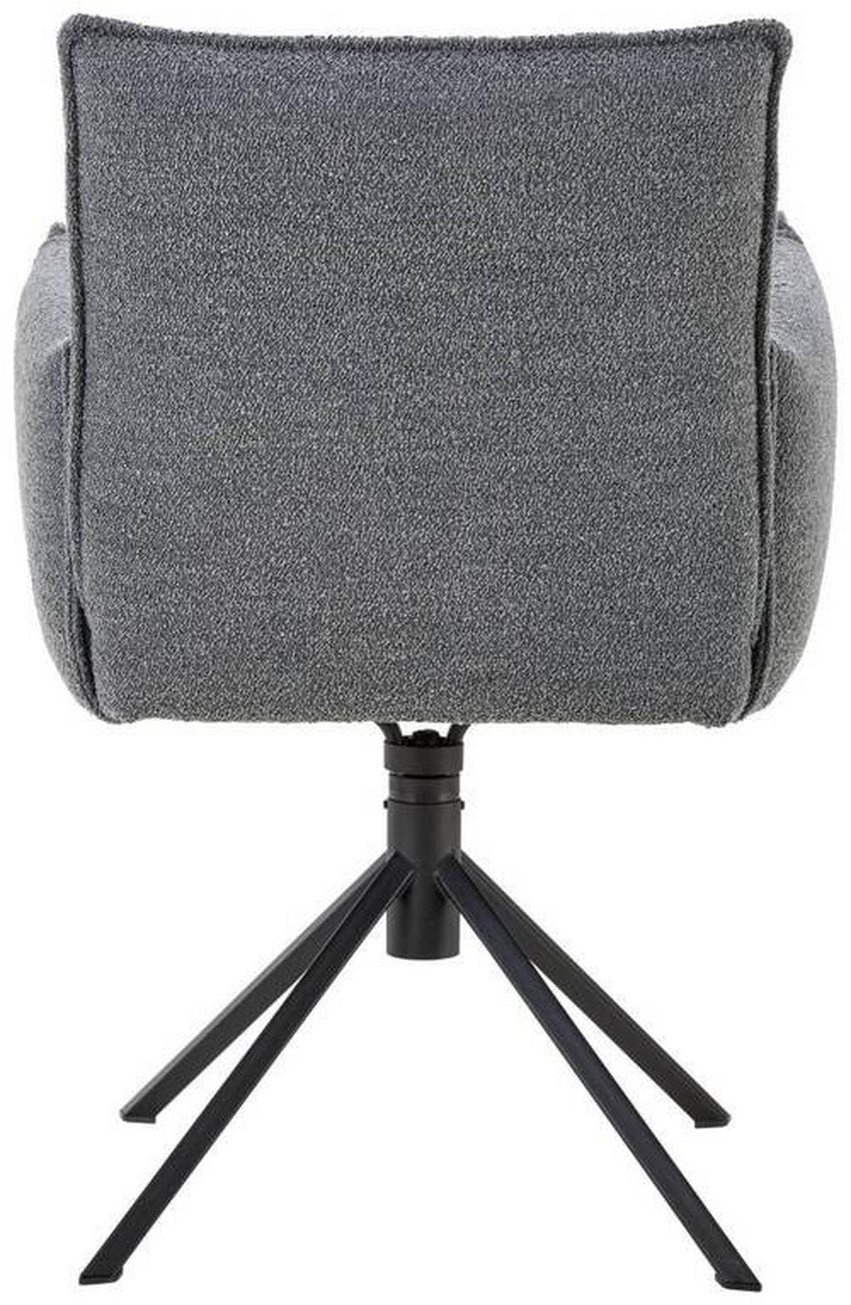ARMLEHNSTUHL  in Webstoff  - Schwarz/Grau, Design, Textil/Metall (57/86/65cm) - Valnatura