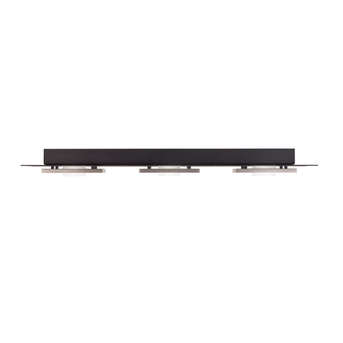 LED-DECKENLEUCHTE Plano 72/7/24 cm  - Schwarz/Alufarben, Design, Kunststoff/Metall (72/7/24cm) - Grossmann