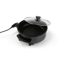 ELEKTRISCHE PFANNE GOURMETmaxx  - Schwarz, Basics, Glas/Kunststoff (34/32/18cm)