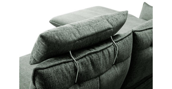 ECKSOFA inkl.Funktionen Grün Webstoff  - Schwarz/Grün, Design, Textil/Metall (284/185cm) - Voleo