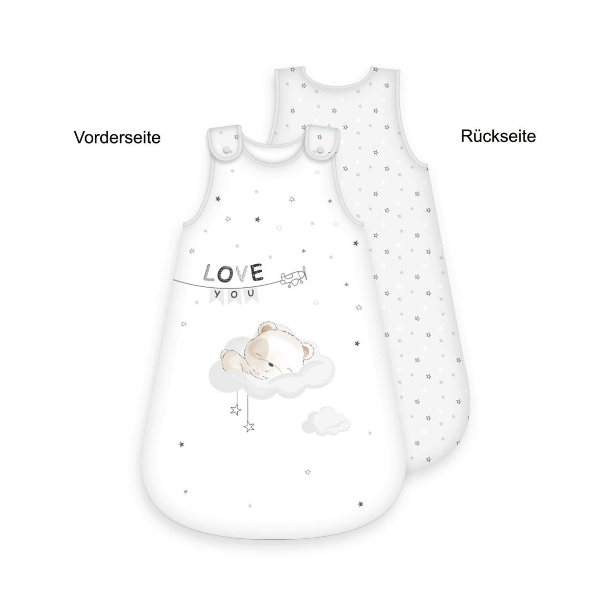 BABYSCHLAFSACK Sleeping little Bear 70/45 cm  - Weiß, Basics, Textil (70/45cm) - baby best