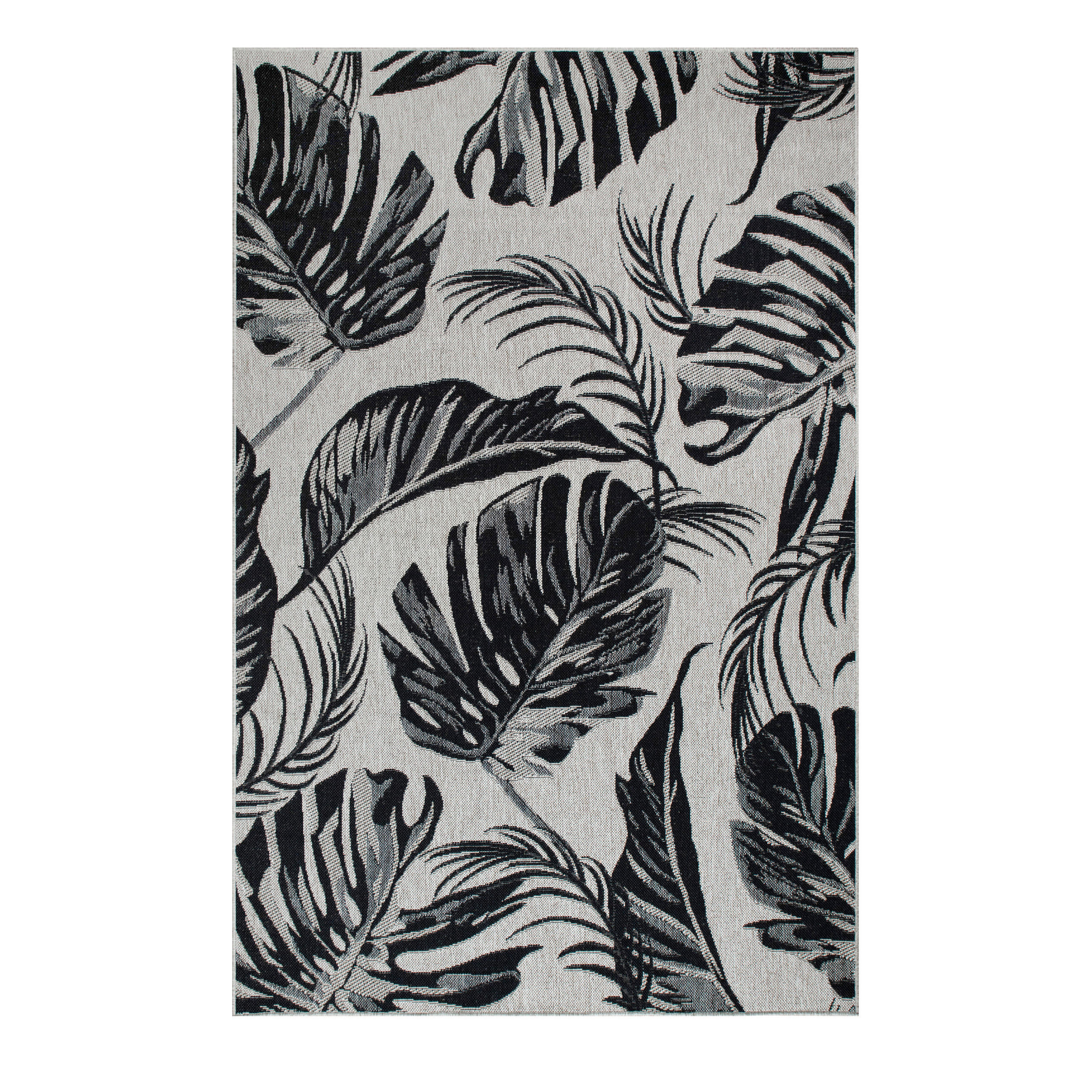 OUTDOORTEPPICH 80/150 cm Grau, Schwarz  - Schwarz/Grau, Design, Kunststoff (80/150cm) - Novel