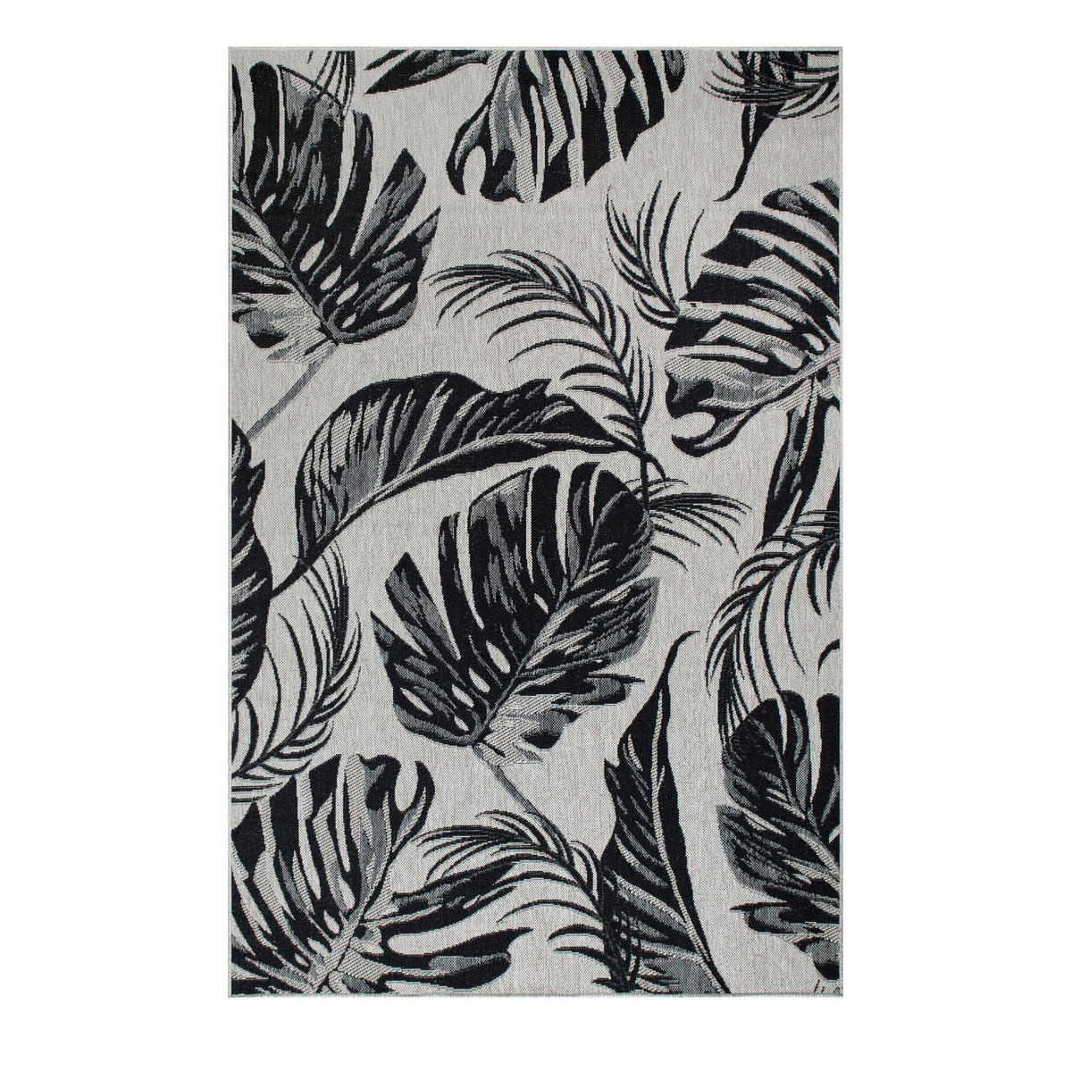 OUTDOORTEPPICH 120/170 cm Grau, Schwarz  - Schwarz/Grau, Design, Kunststoff (120/170cm) - Novel