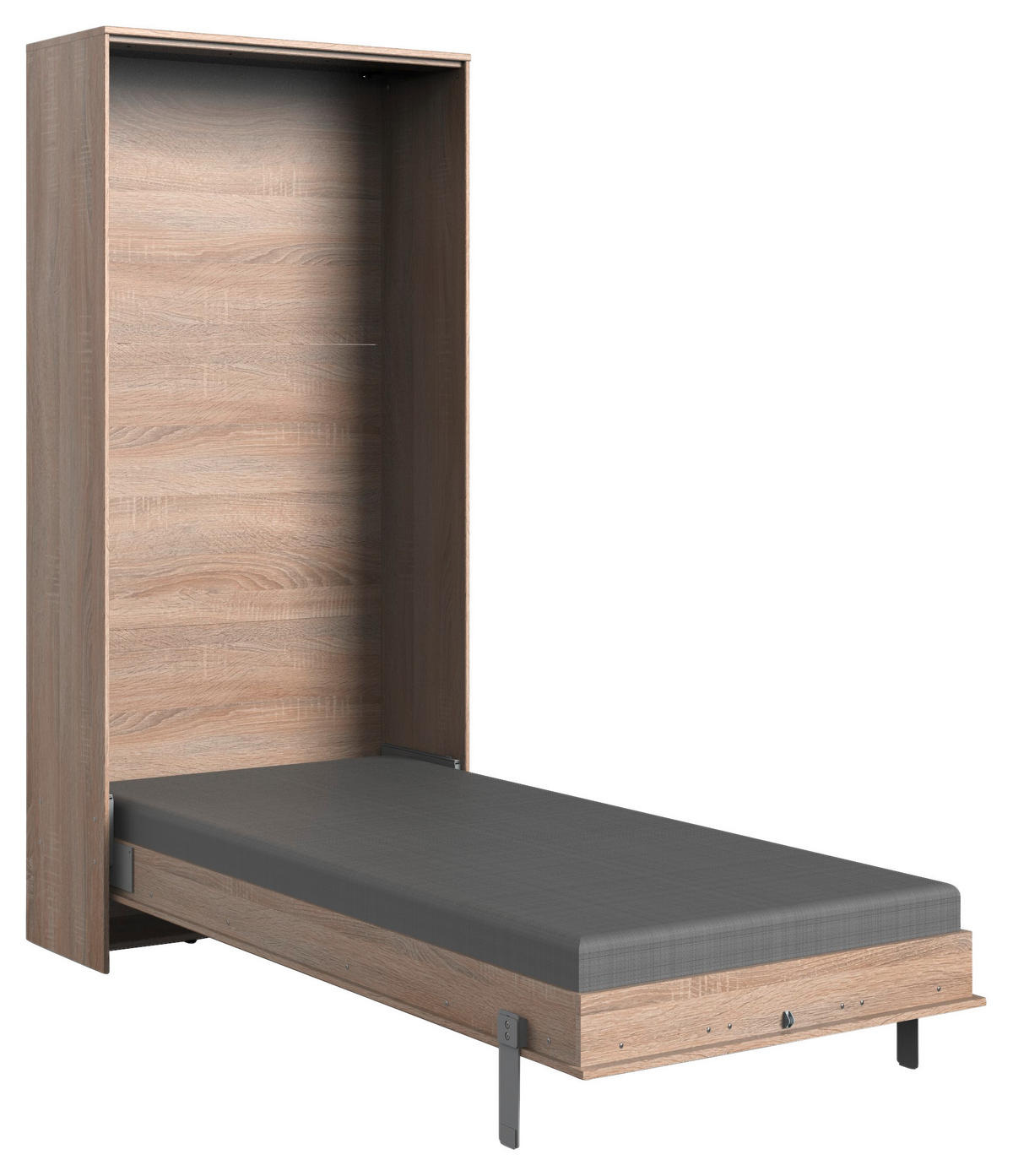 ZIDNI KREVET 90/200 cm   - boje hrasta, Konvencionalno, drvni materijal/metal (90/200cm) - MID.YOU