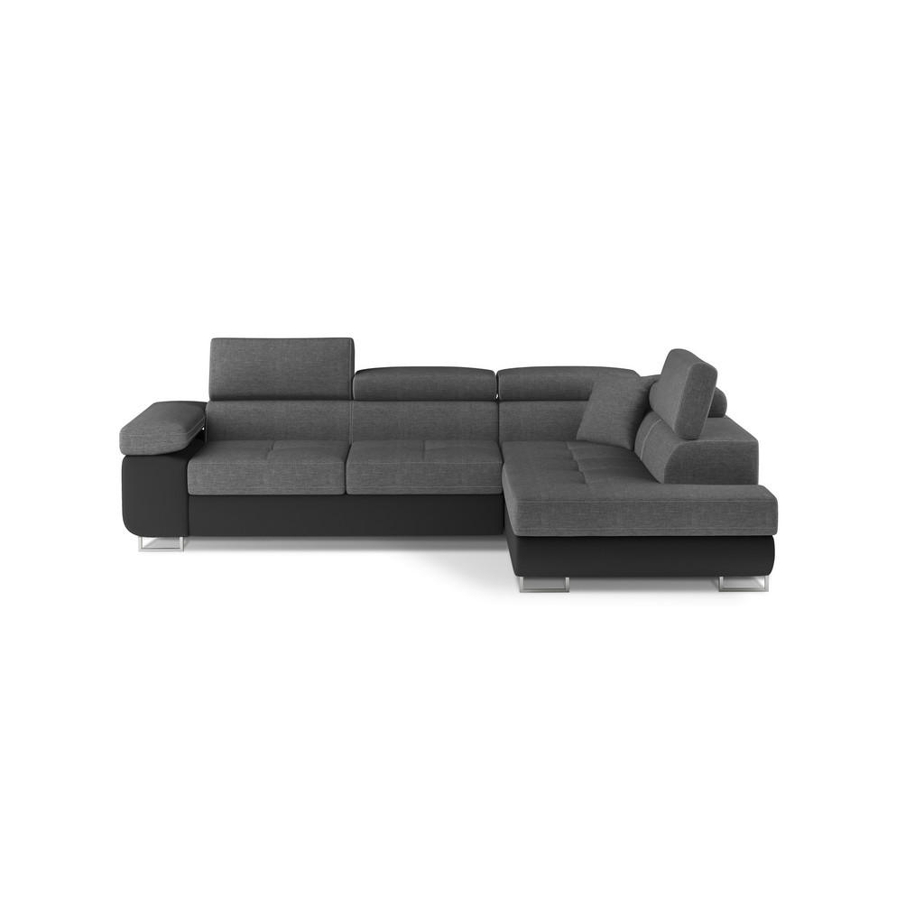 Thumbnail - Mid.you Ecksofa, Grau, Schwarz, Textil, 4-Sitzer, L-Form, 272x203 cm, Made in EU, Wohnzimmer, Sofas & Couches, Wohnlands...