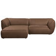 ECKSOFA in Lederlook Cappuccino  - Schwarz/Cappuccino, KONVENTIONELL, Kunststoff/Textil (175/278cm) - Carryhome