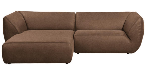 ECKSOFA in Lederlook Cappuccino  - Schwarz/Cappuccino, KONVENTIONELL, Kunststoff/Textil (175/278cm) - Carryhome