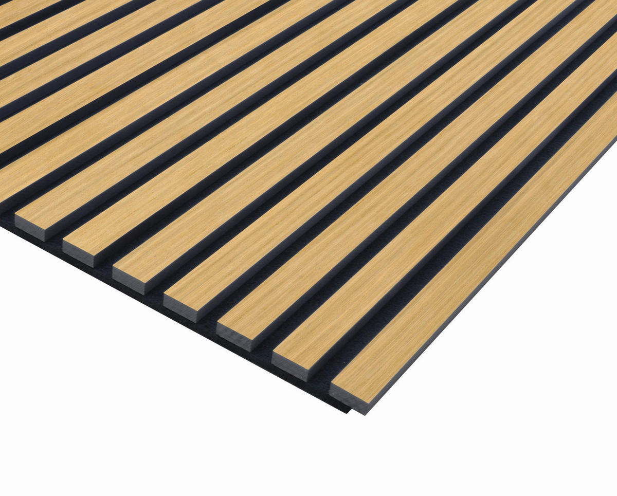AKUSTIKPANEEL Eiche furniert 57.25/1.9/267 cm  - Eichefarben, KONVENTIONELL, Holzwerkstoff/Textil (57.25/1.9/267cm)