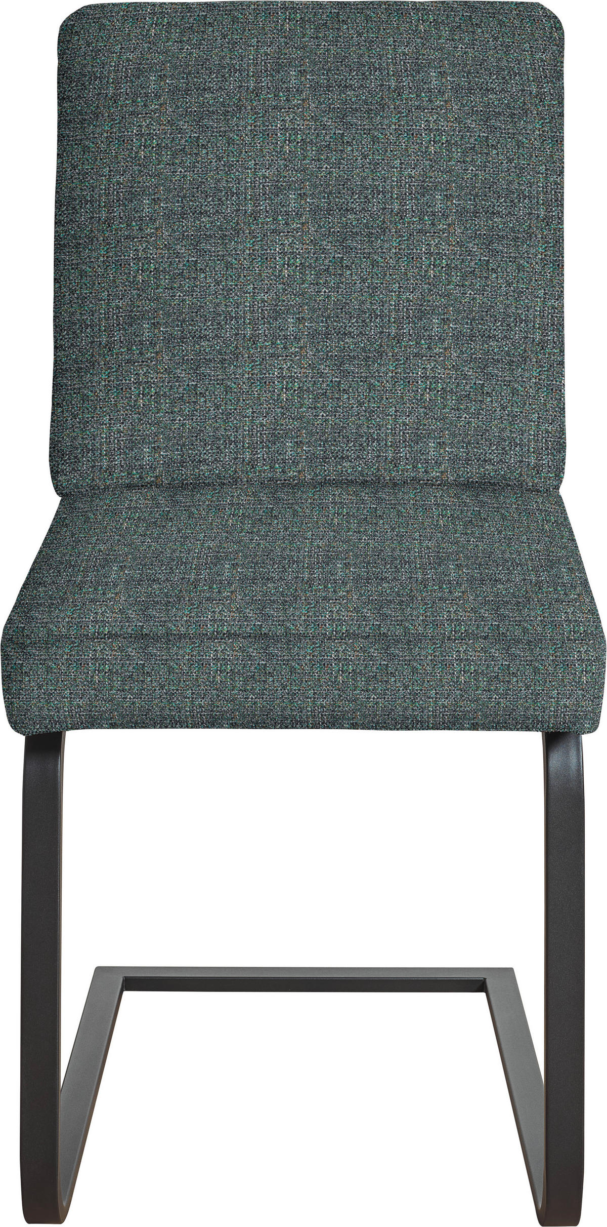 SCHWINGSTUHL  in Stahl Flachgewebe  - Türkis/Schwarz, Design, Textil/Metall (60/92/60cm) - Dieter Knoll