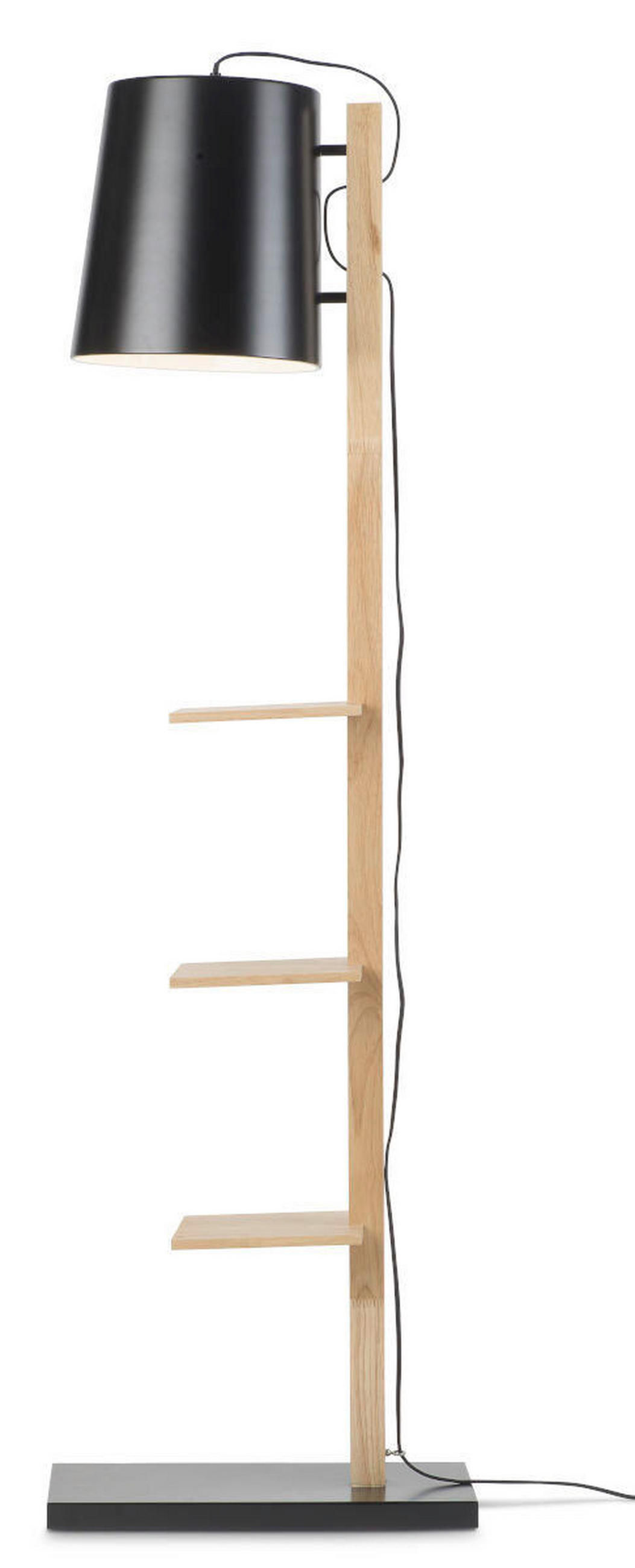 STEHLEUCHTE Cambridge 30/168/49 cm Skandinavisch  - Schwarz, Design, Holz/Metall (30/168/49cm) - It's about Romi