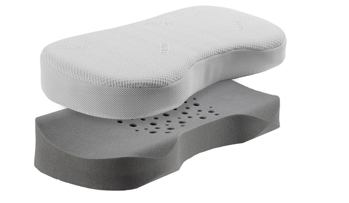 OPORNÝ ŠIJOVÝ VANKÚŠ 68/34 cm  - biela, Basics, textil (68/34cm) - Sembella