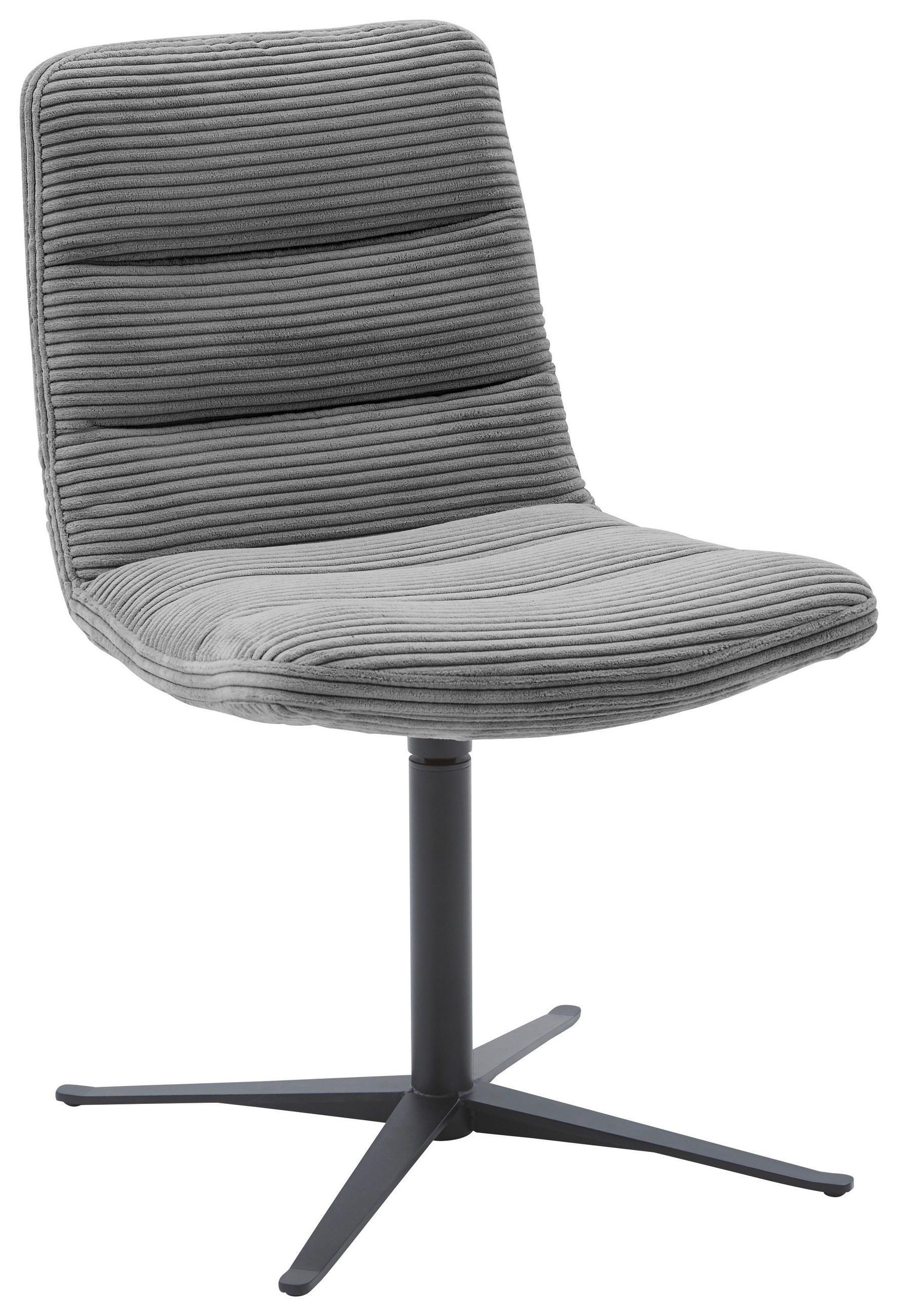 STUHL - Dunkelgrau/Schwarz, Design, Textil/Metall (52/88/66cm) - Dieter Knoll