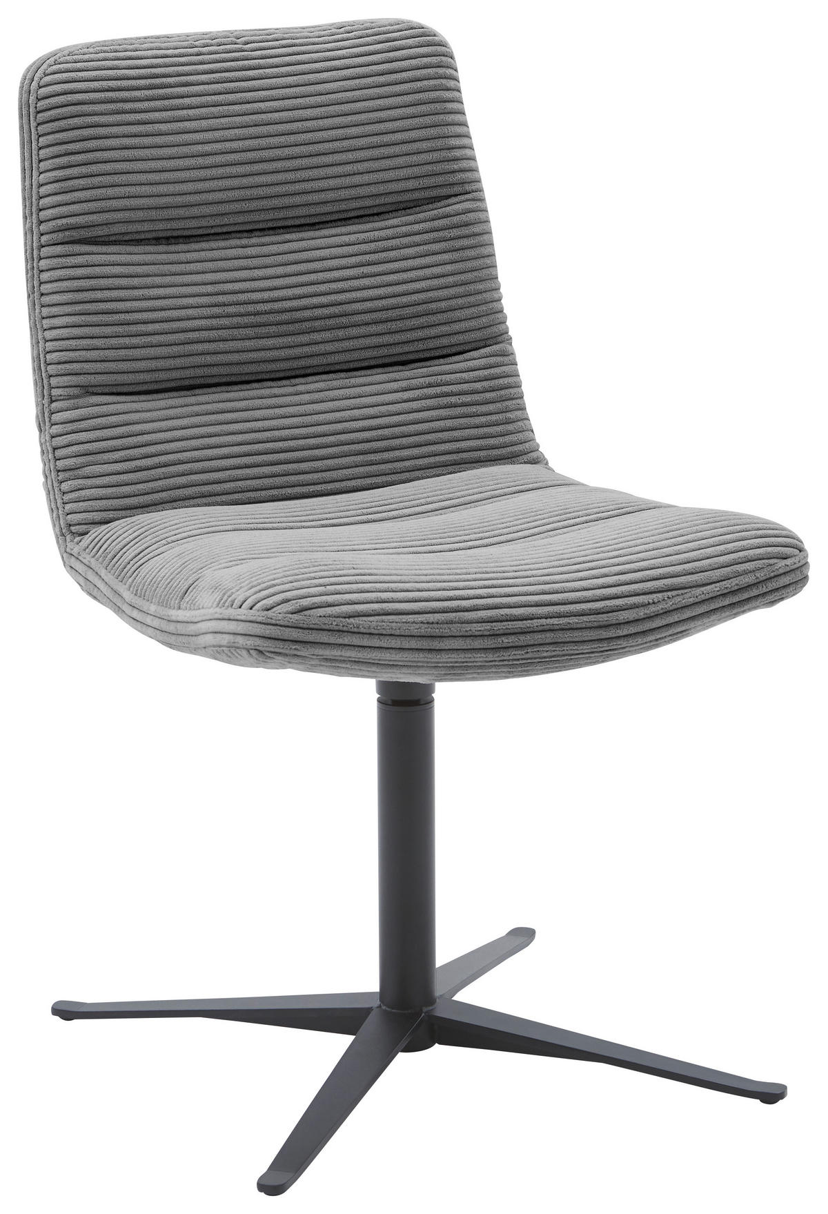 STUHL - Dunkelgrau/Schwarz, Design, Textil/Metall (52/88/66cm) - Dieter Knoll