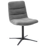 STUHL - Dunkelgrau/Schwarz, Design, Textil/Metall (52/88/66cm) - Dieter Knoll