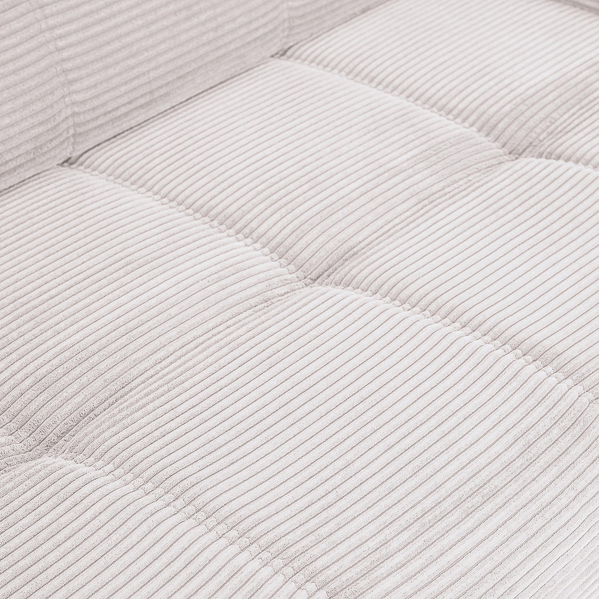 ECKSOFA in Cord Naturfarben  - Schwarz/Naturfarben, Konventionell, Textil/Metall (165/295cm) - Carryhome