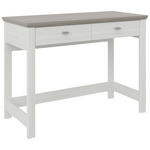 SCHREIBTISCH 104,3/50/78 cm  in Grau, Weiß  - Silberfarben/Weiß, LIFESTYLE, Holzwerkstoff/Metall (104,3/50/78cm) - Hom`in