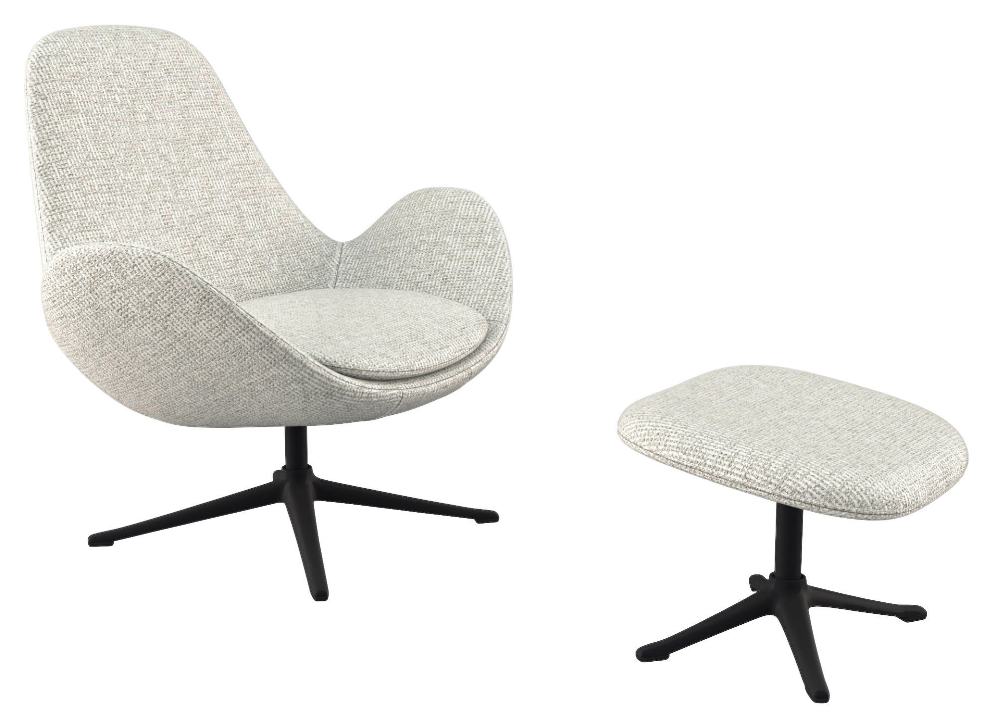 DESIGNSESSEL Chenille Sandfarben    - Sandfarben/Schwarz, Design, Textil/Metall (88/89/80cm) - home24